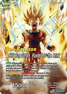 Son Gohan // SS2 Son Gohan, Pushed to the Brink (BT13-031) [Supreme Rivalry Prerelease Promos] | Mindsight Gaming