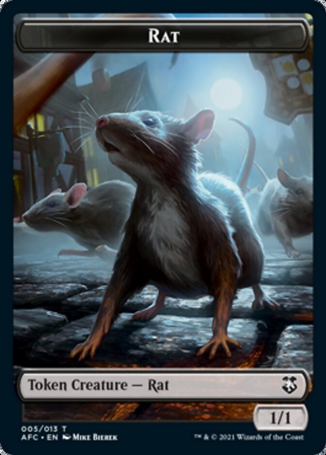 Rat // Zombie Double-sided Token [Dungeons & Dragons: Adventures in the Forgotten Realms Commander Tokens] | Mindsight Gaming