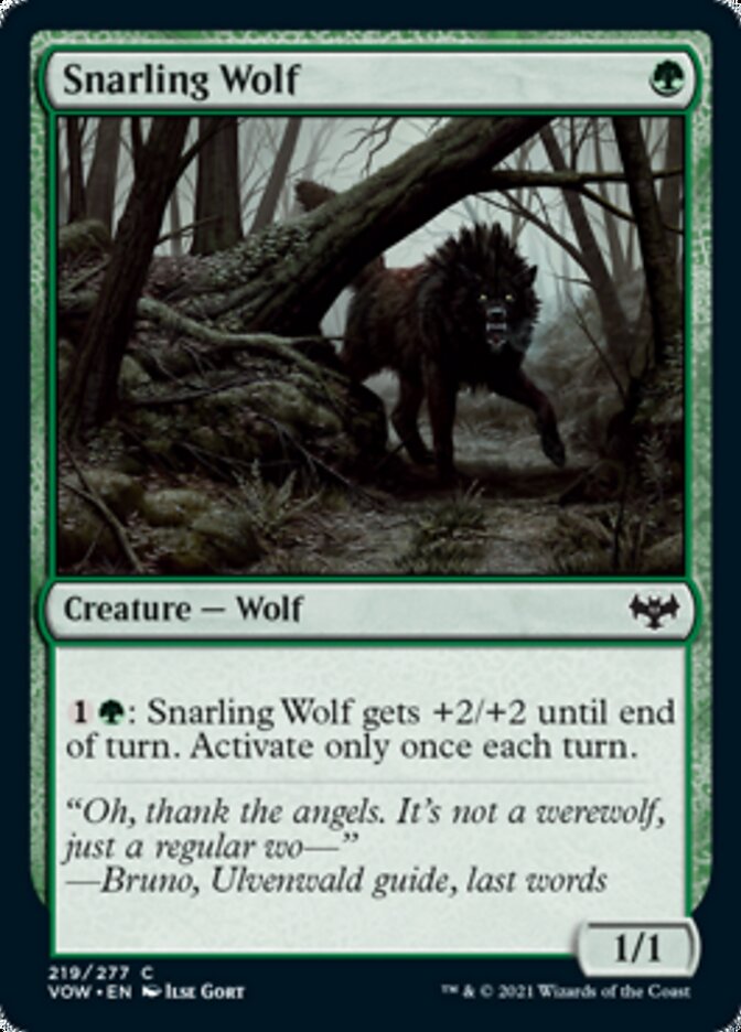 Snarling Wolf [Innistrad: Crimson Vow] | Mindsight Gaming