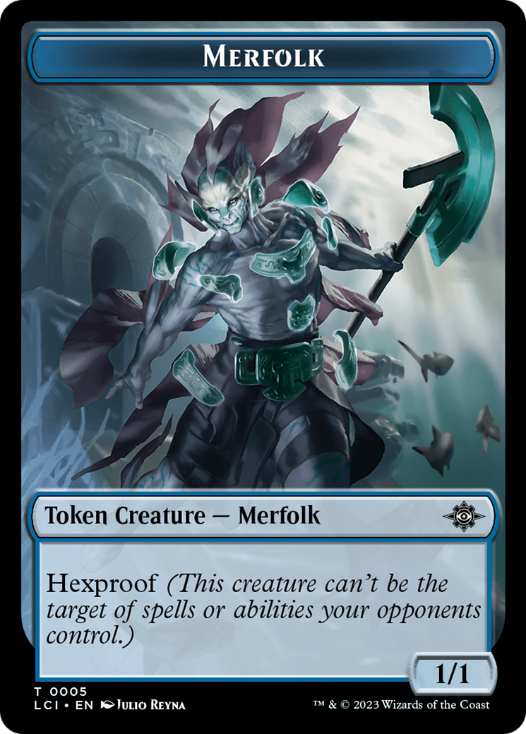 Copy // Merfolk (0005) Double-Sided Token [The Lost Caverns of Ixalan Commander Tokens] | Mindsight Gaming