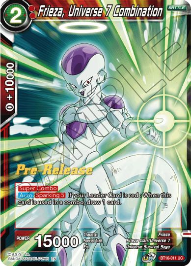 Frieza, Universe 7 Combination (BT16-011) [Realm of the Gods Prerelease Promos] | Mindsight Gaming