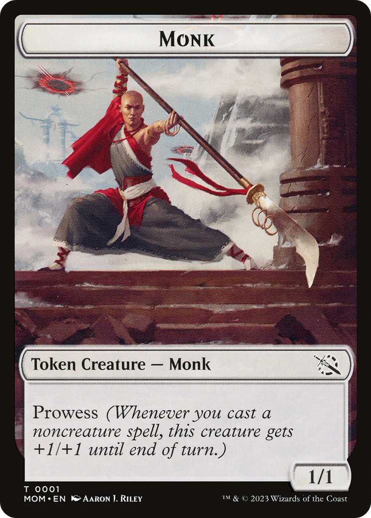 Monk // Phyrexian Saproling Double-Sided Token [March of the Machine Tokens] | Mindsight Gaming