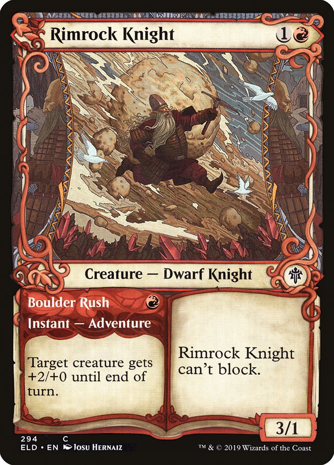 Rimrock Knight // Boulder Rush (Showcase) [Throne of Eldraine] | Mindsight Gaming