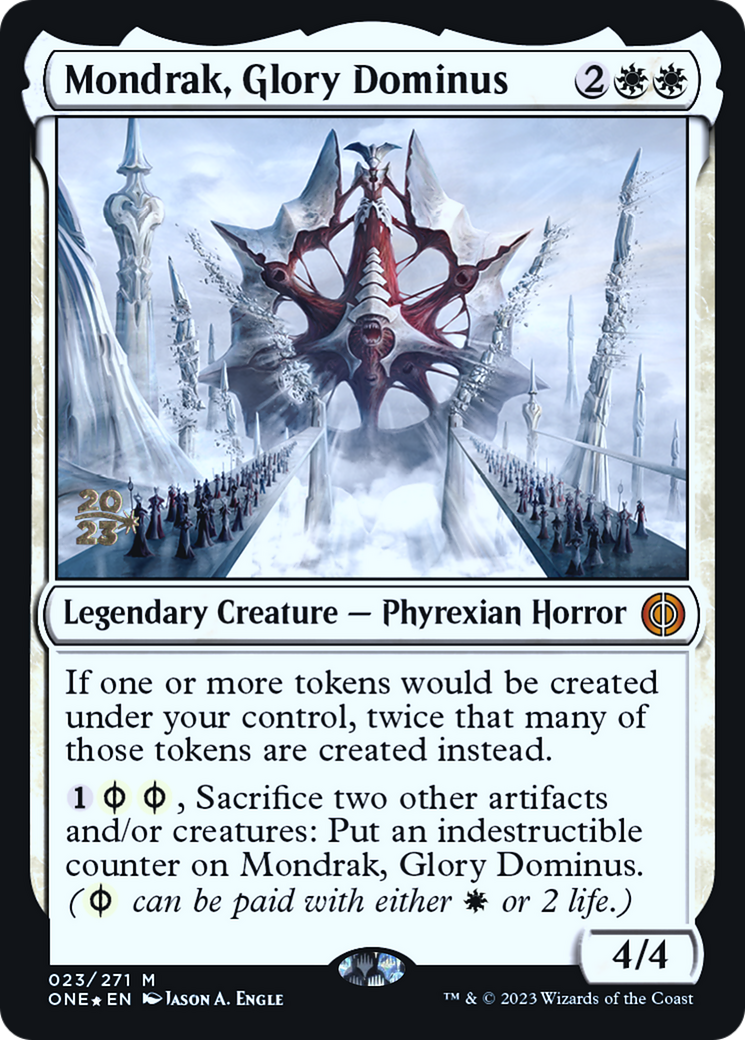 Mondrak, Glory Dominus [Phyrexia: All Will Be One Prerelease Promos] | Mindsight Gaming