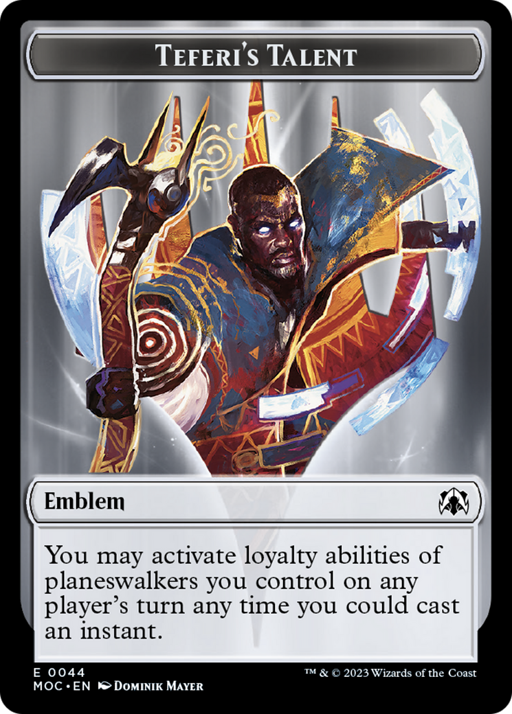 Elemental (9) // Teferi's Talent Emblem Double-Sided Token [March of the Machine Tokens] | Mindsight Gaming