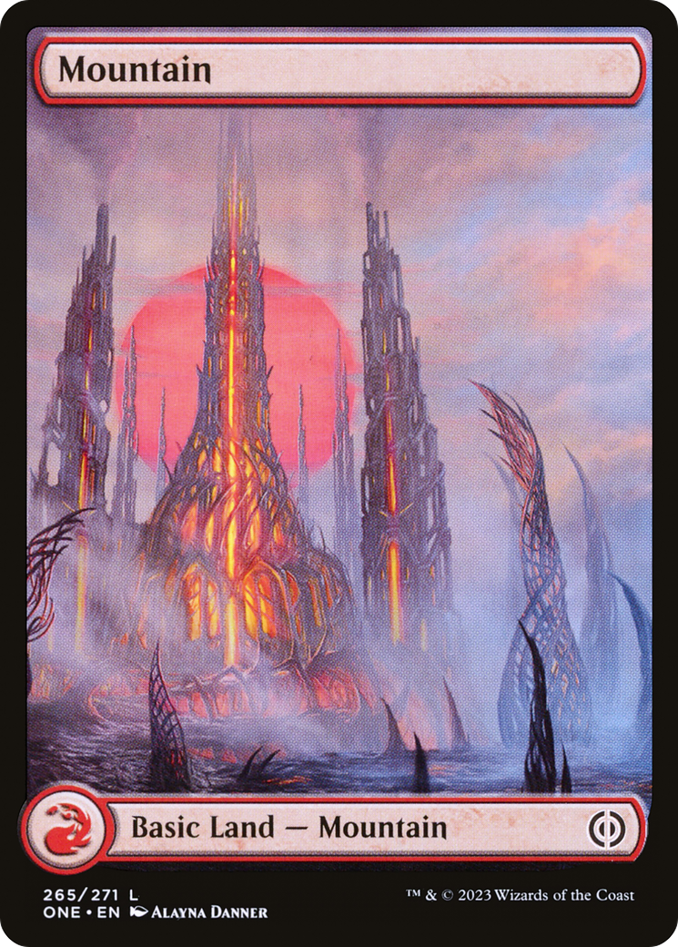 Mountain (265) (Full-Art) [Phyrexia: All Will Be One] | Mindsight Gaming