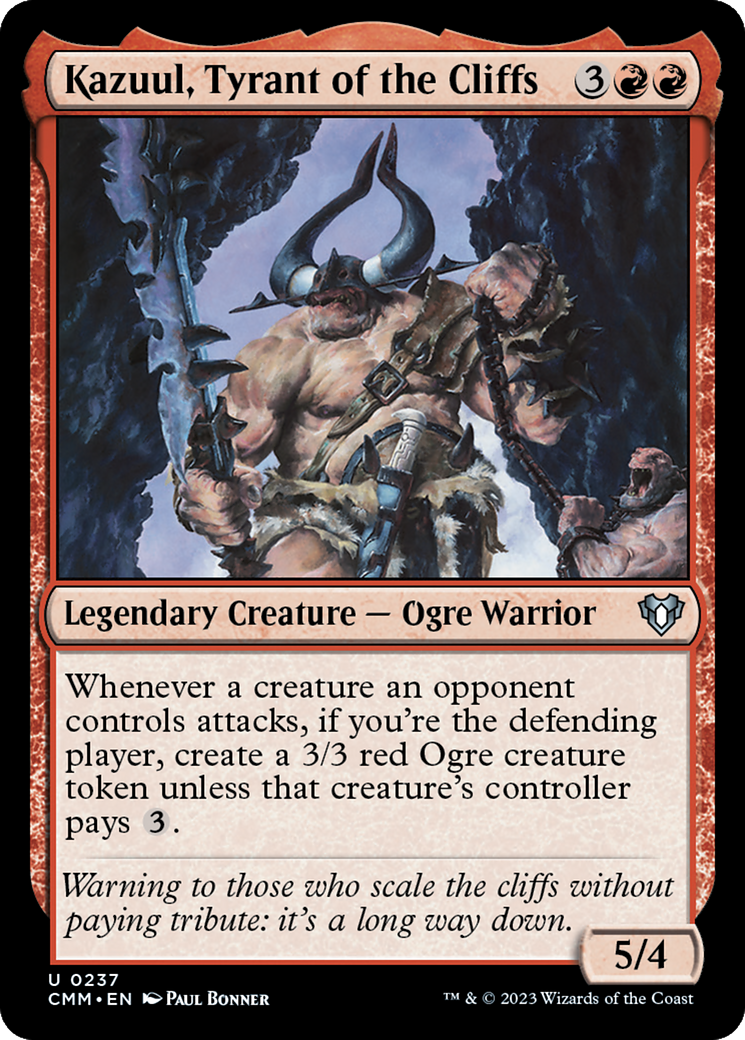 Kazuul, Tyrant of the Cliffs [Commander Masters] | Mindsight Gaming