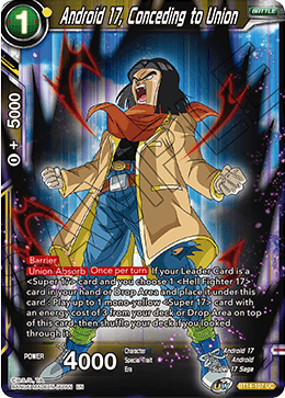 Android 17, Conceding to Union (BT14-107) [Cross Spirits] | Mindsight Gaming