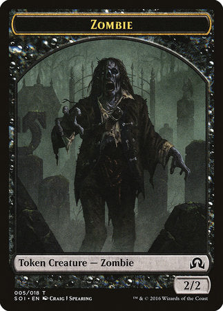 Zombie Token [Shadows over Innistrad Tokens] | Mindsight Gaming