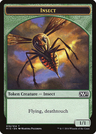 Insect Token (Deathtouch) [Magic 2015 Tokens] | Mindsight Gaming