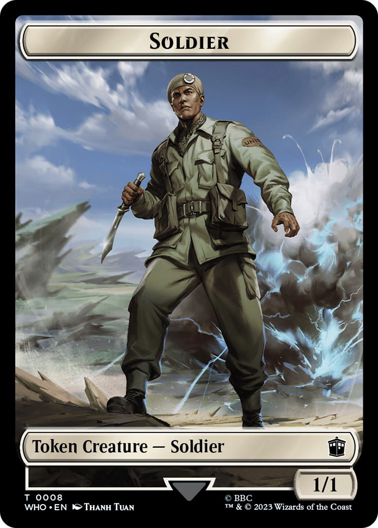 Soldier // Treasure (0030) Double-Sided Token [Doctor Who Tokens] | Mindsight Gaming