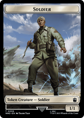 Soldier // Dinosaur Double-Sided Token [Doctor Who Tokens] | Mindsight Gaming