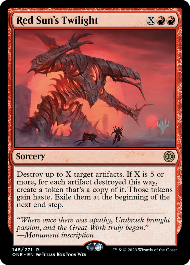 Red Sun's Twilight (Promo Pack) [Phyrexia: All Will Be One Promos] | Mindsight Gaming