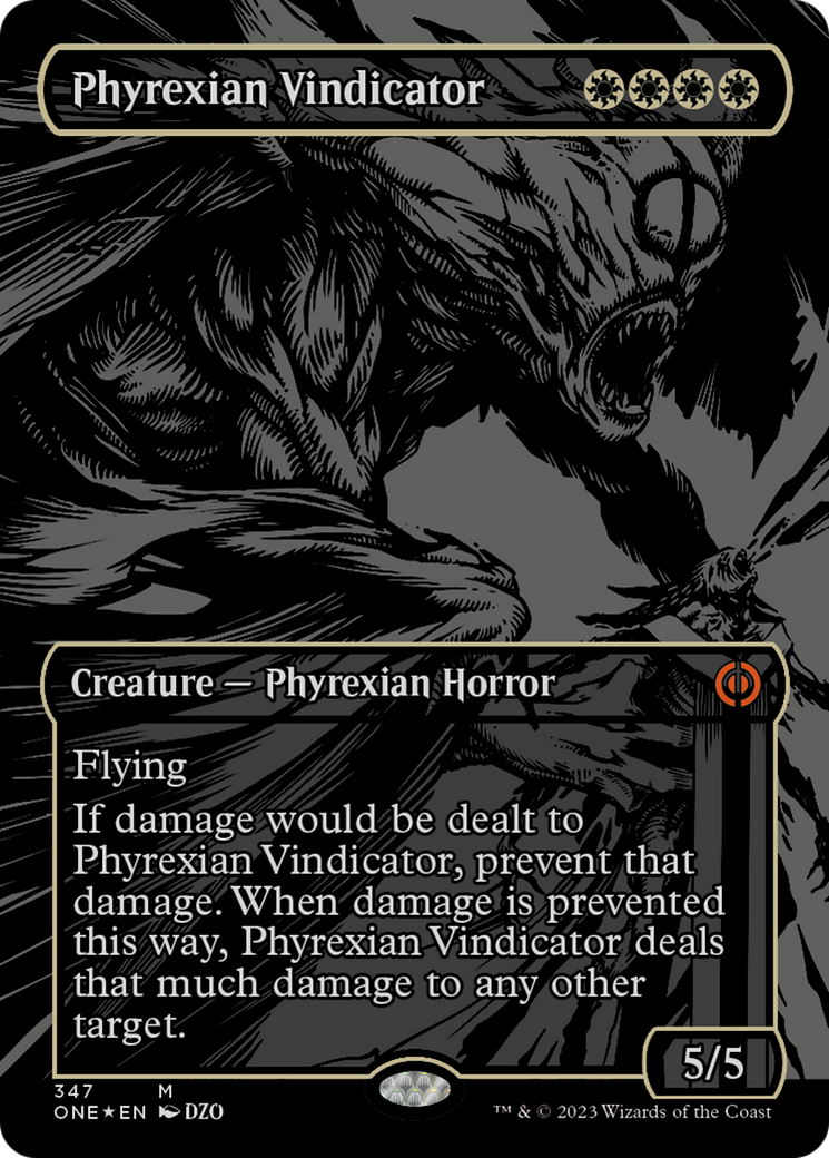 Phyrexian Vindicator (Oil Slick Raised Foil) [Phyrexia: All Will Be One] | Mindsight Gaming