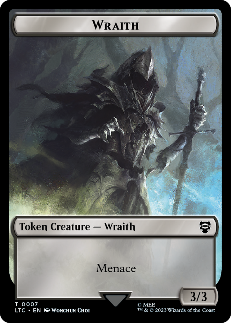 Goblin // Wraith Double-Sided Token [The Lord of the Rings: Tales of Middle-Earth Commander Tokens] | Mindsight Gaming