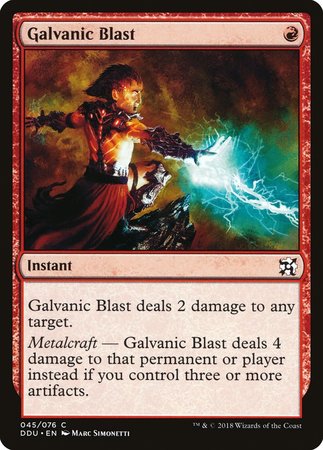 Galvanic Blast [Duel Decks: Elves vs. Inventors] | Mindsight Gaming