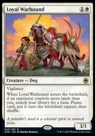 Loyal Warhound (Promo Pack) [Dungeons & Dragons: Adventures in the Forgotten Realms Promos] | Mindsight Gaming