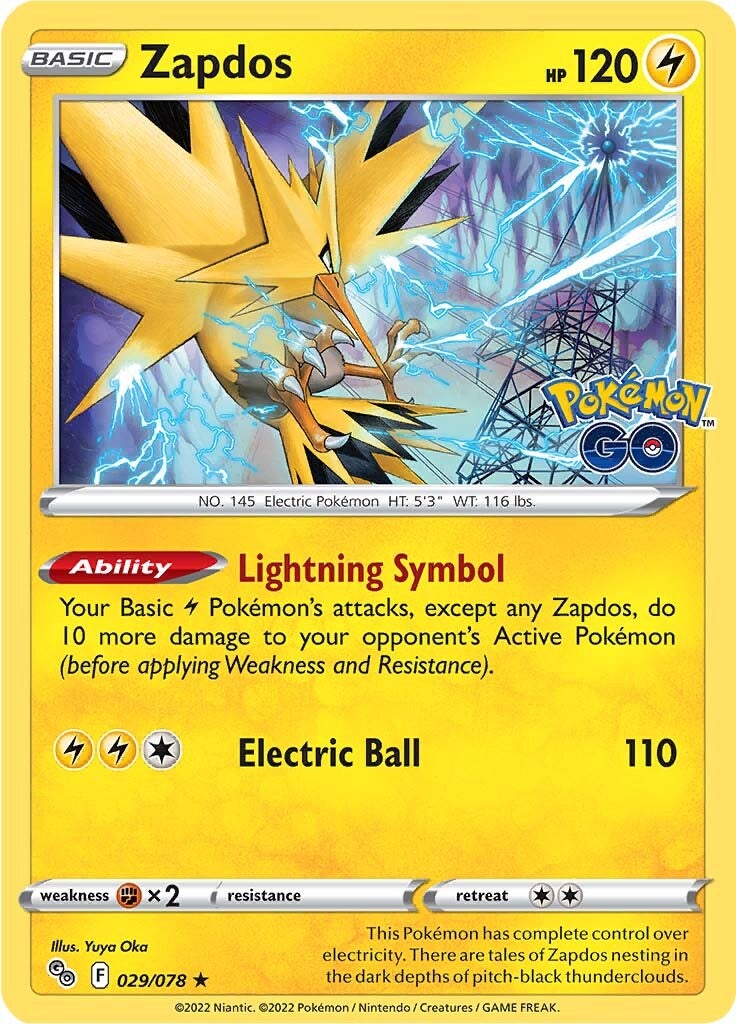 Zapdos (029/078) [Pokémon GO] | Mindsight Gaming