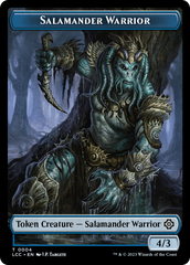 Salamander Warrior // Treasure Double-Sided Token [The Lost Caverns of Ixalan Commander Tokens] | Mindsight Gaming