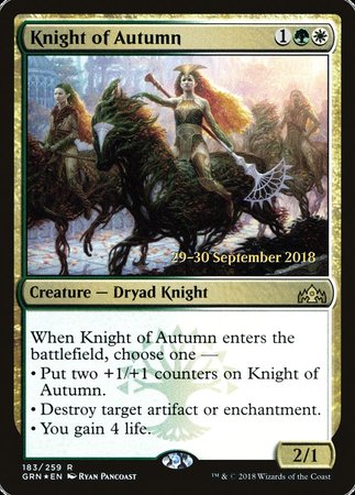 Knight of Autumn [Guilds of Ravnica Promos] | Mindsight Gaming