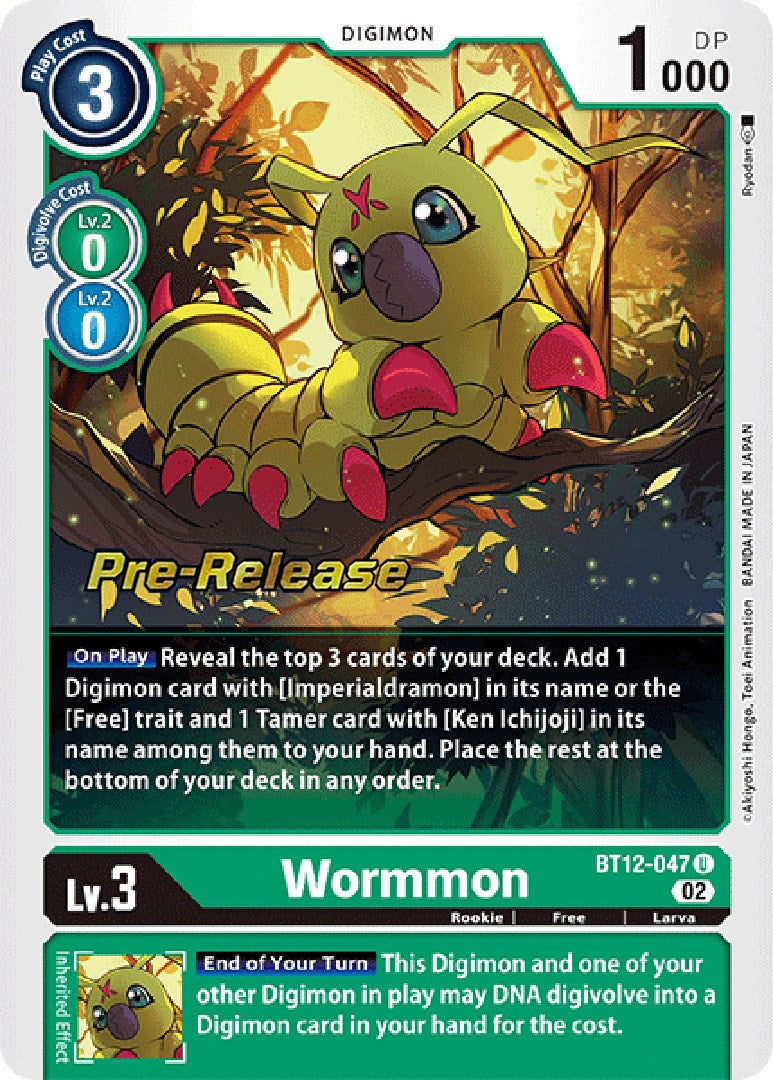 Wormmon [BT12-047] [Across Time Pre-Release Cards] | Mindsight Gaming