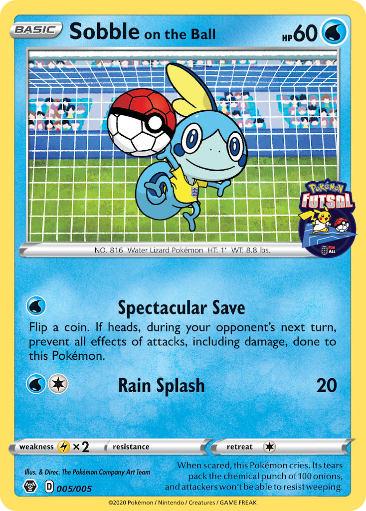 Sobble on the Ball (005/005) [Pokemon Futsal Collection] | Mindsight Gaming