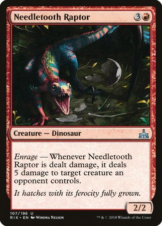 Needletooth Raptor [Rivals of Ixalan] | Mindsight Gaming