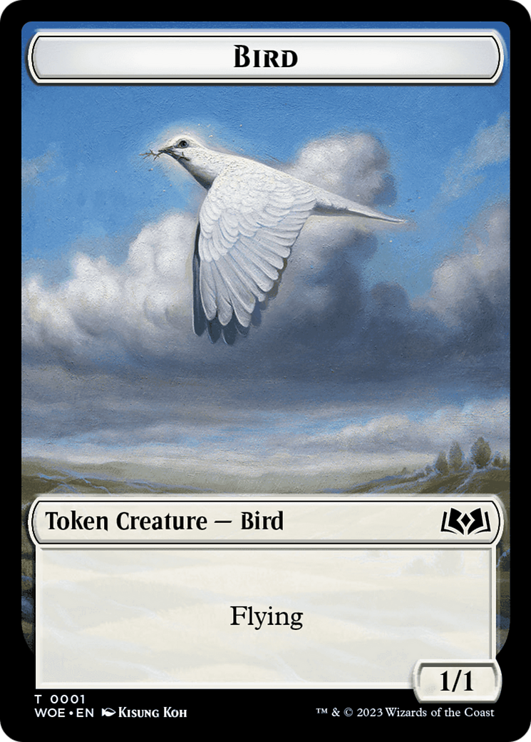 Bird // Food (0012) Double-Sided Token [Wilds of Eldraine Tokens] | Mindsight Gaming
