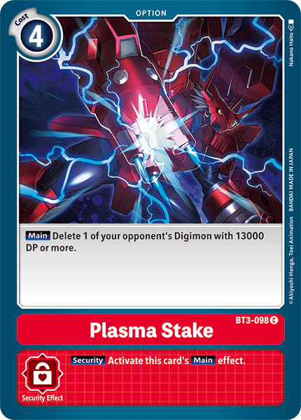 Plasma Stake [BT3-098] [Release Special Booster Ver.1.5] | Mindsight Gaming