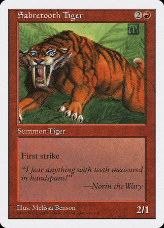 Sabretooth Tiger [Fifth Edition] | Mindsight Gaming