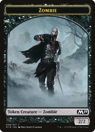 Zombie Token [Core Set 2019 Tokens] | Mindsight Gaming