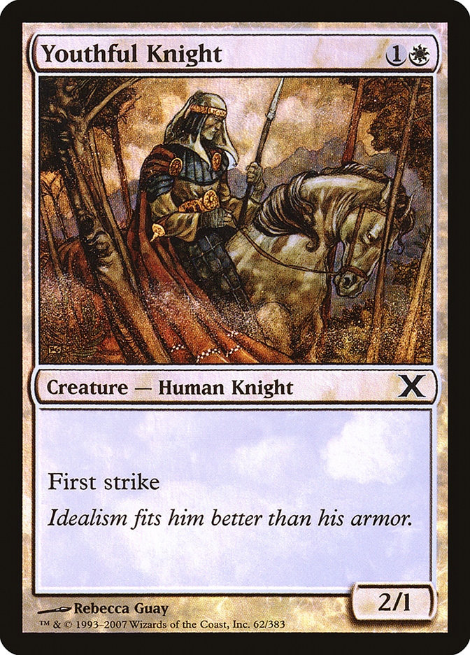 Youthful Knight (Premium Foil) [Tenth Edition] | Mindsight Gaming