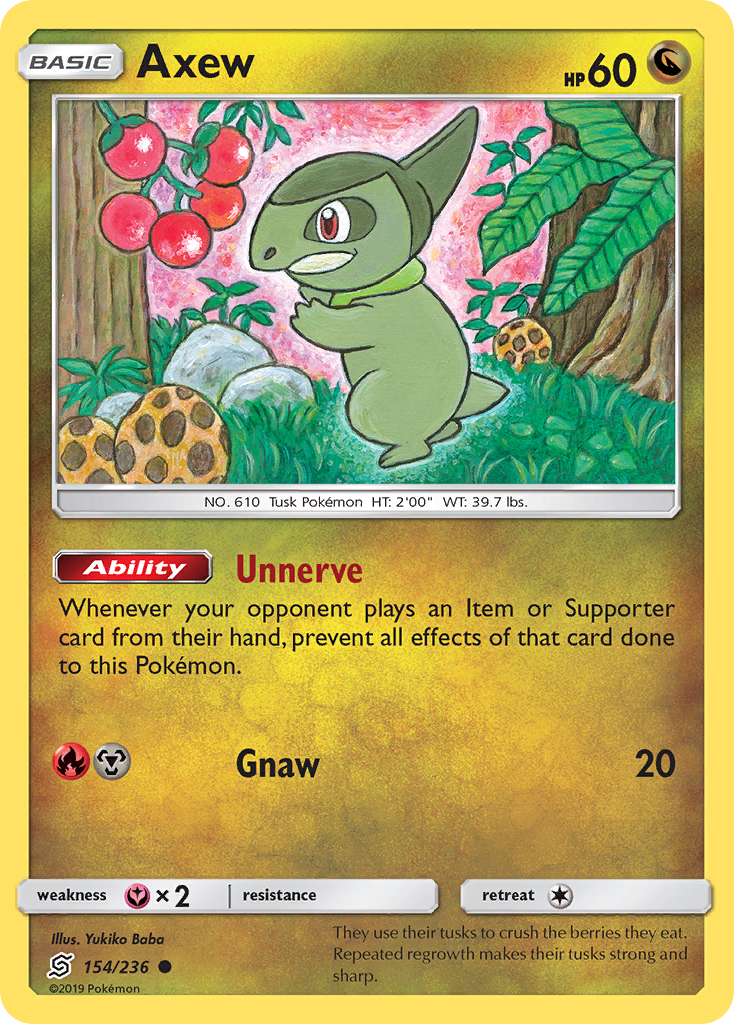 Axew (154/236) [Sun & Moon: Unified Minds] | Mindsight Gaming