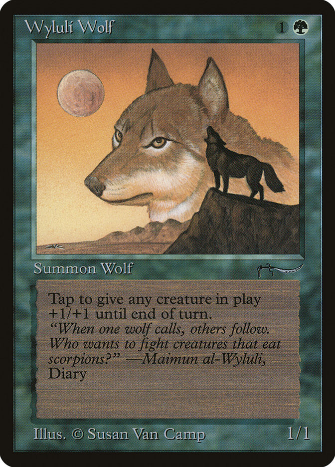 Wyluli Wolf (Dark Mana Cost) [Arabian Nights] | Mindsight Gaming