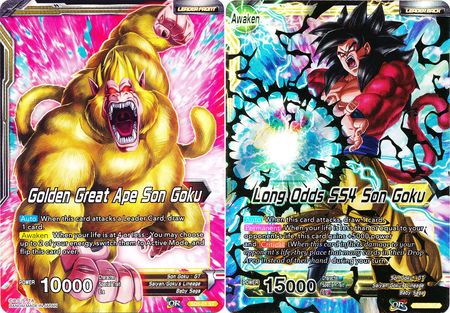 Golden Great Ape Son Goku // Long Odds SS4 Son Goku (Starter Deck - The Crimson Saiyan) (SD5-01) [Colossal Warfare] | Mindsight Gaming