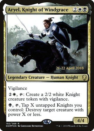 Aryel, Knight of Windgrace [Dominaria Promos] | Mindsight Gaming