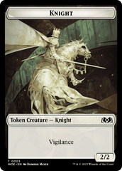 Knight // Food (0010) Double-Sided Token [Wilds of Eldraine Tokens] | Mindsight Gaming