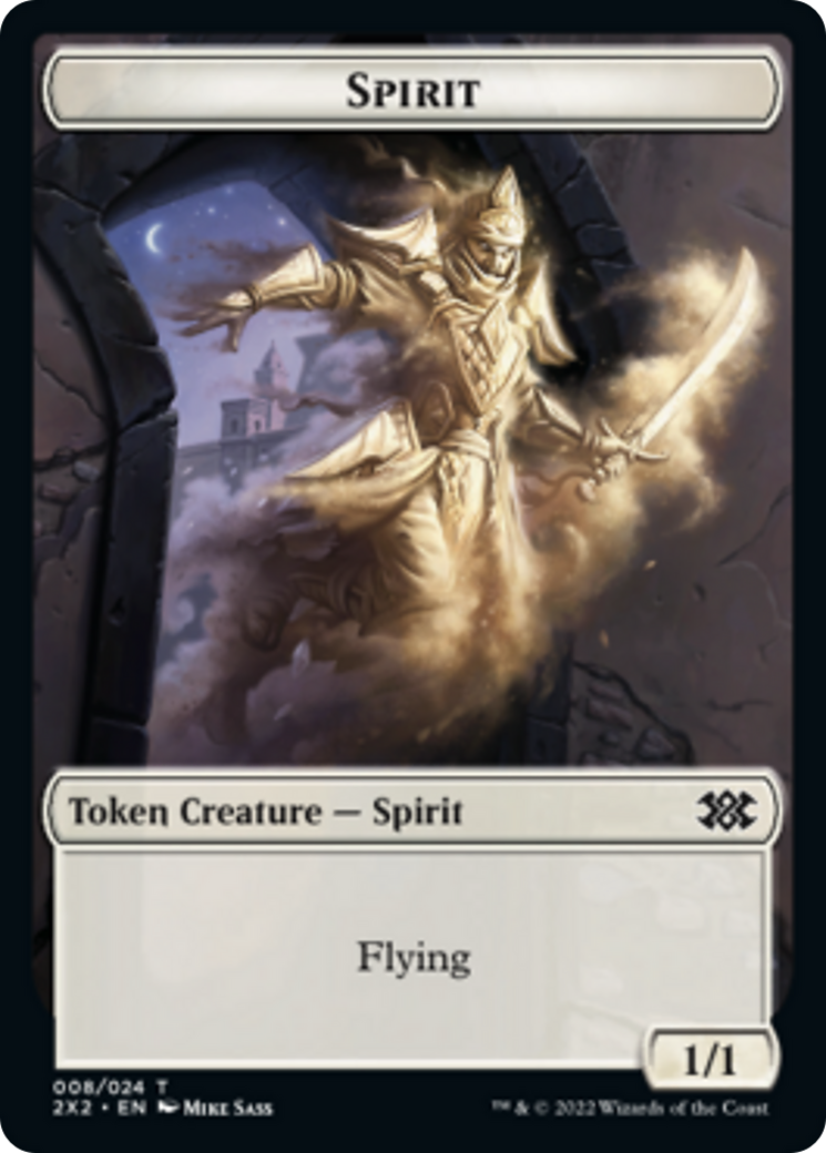 Spider // Spirit (008) Double-sided Token [Double Masters 2022 Tokens] | Mindsight Gaming