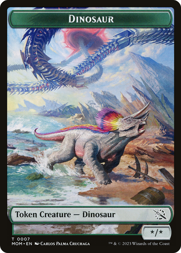 Phyrexian Myr // Dinosaur Double-Sided Token [March of the Machine Tokens] | Mindsight Gaming