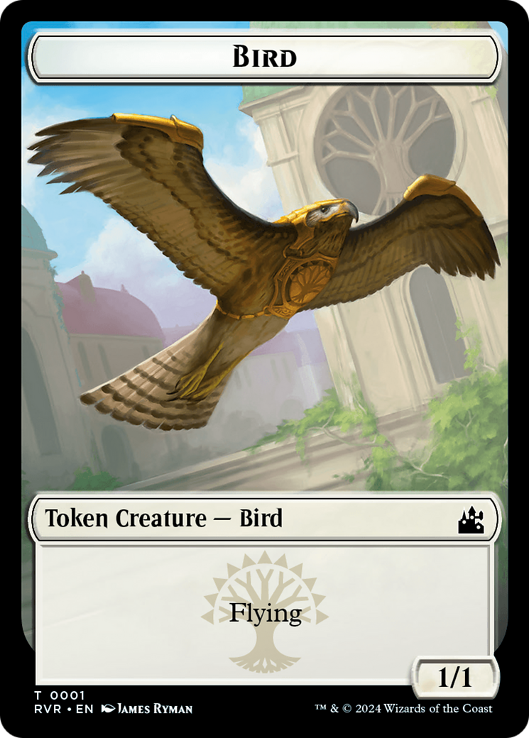 Bird // Soldier Double-Sided Token [Ravnica Remastered Tokens] | Mindsight Gaming
