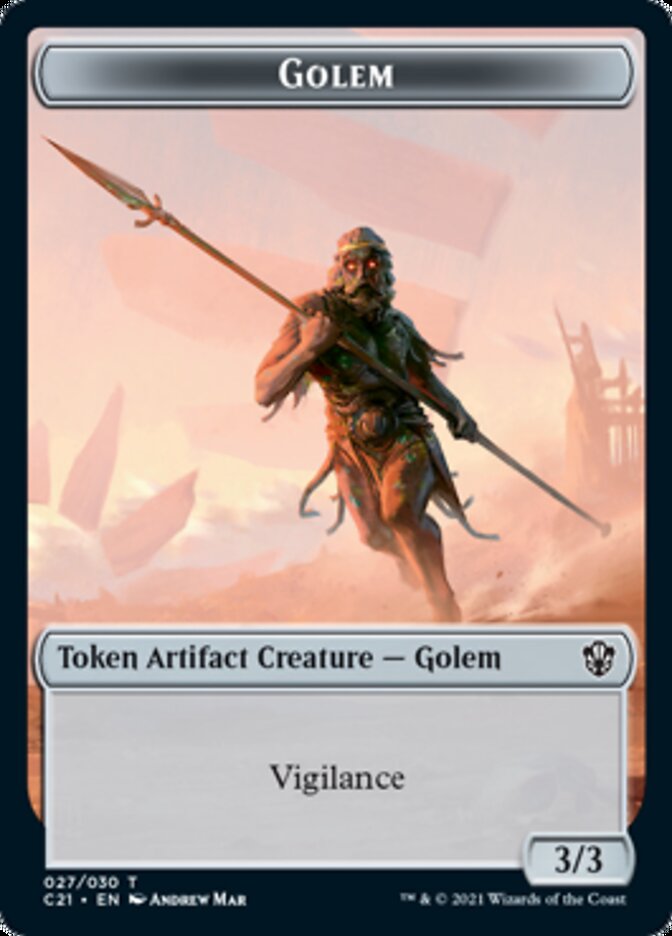 Golem (027) // Thopter Token [Commander 2021 Tokens] | Mindsight Gaming