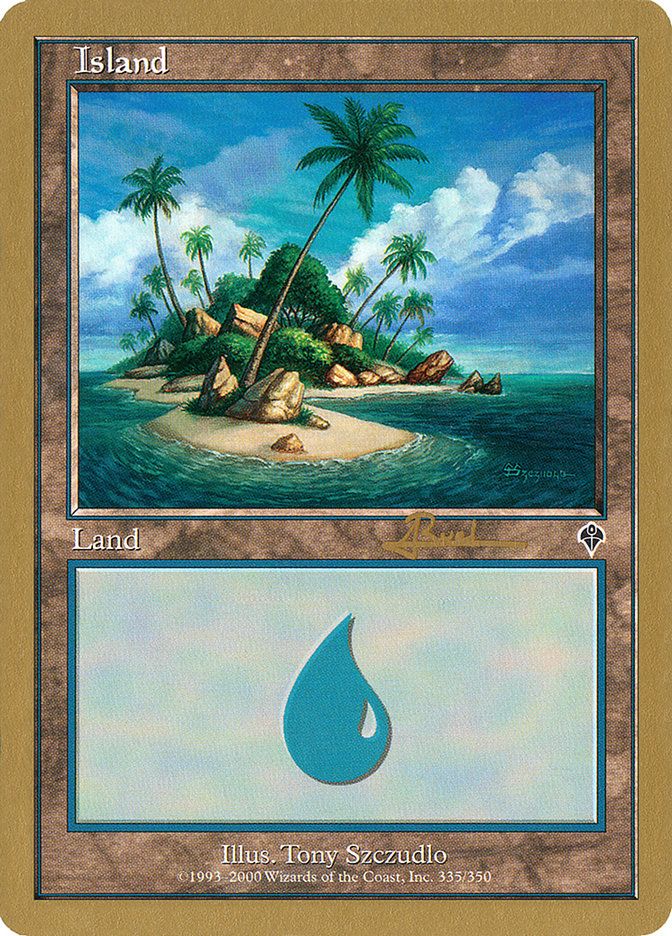 Island (ar335a) (Antoine Ruel) [World Championship Decks 2001] | Mindsight Gaming