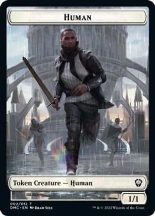 Human // Snake Double-sided Token [Dominaria United Commander Tokens] | Mindsight Gaming