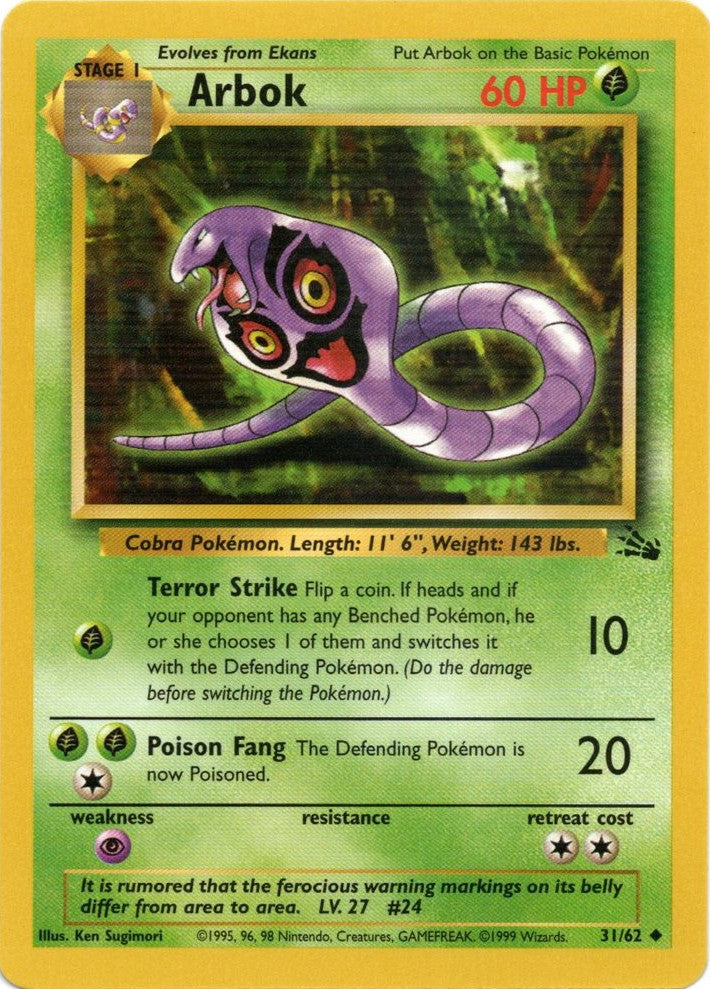 Arbok (31/62) [Fossil Unlimited] | Mindsight Gaming