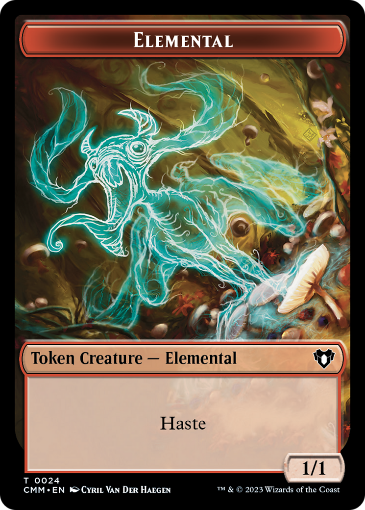 Elemental (0024) // Phyrexian Germ Double-Sided Token [Commander Masters Tokens] | Mindsight Gaming