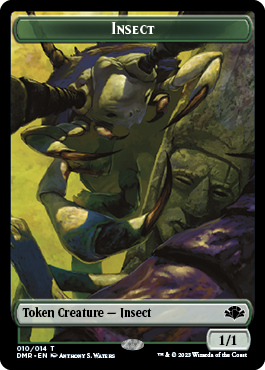 Insect // Construct Double-Sided Token [Dominaria Remastered Tokens] | Mindsight Gaming