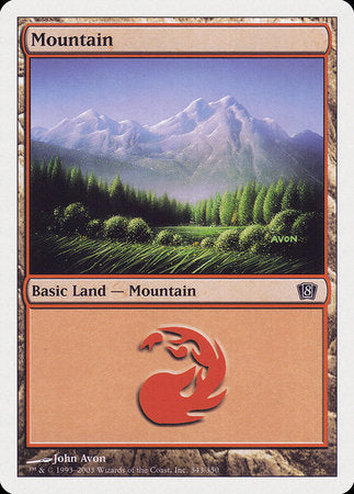 Mountain (343) [Eighth Edition] | Mindsight Gaming