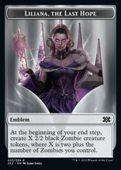 Liliana, the Last Hope Emblem // Spirit (002) Double-sided Token [Double Masters 2022 Tokens] | Mindsight Gaming
