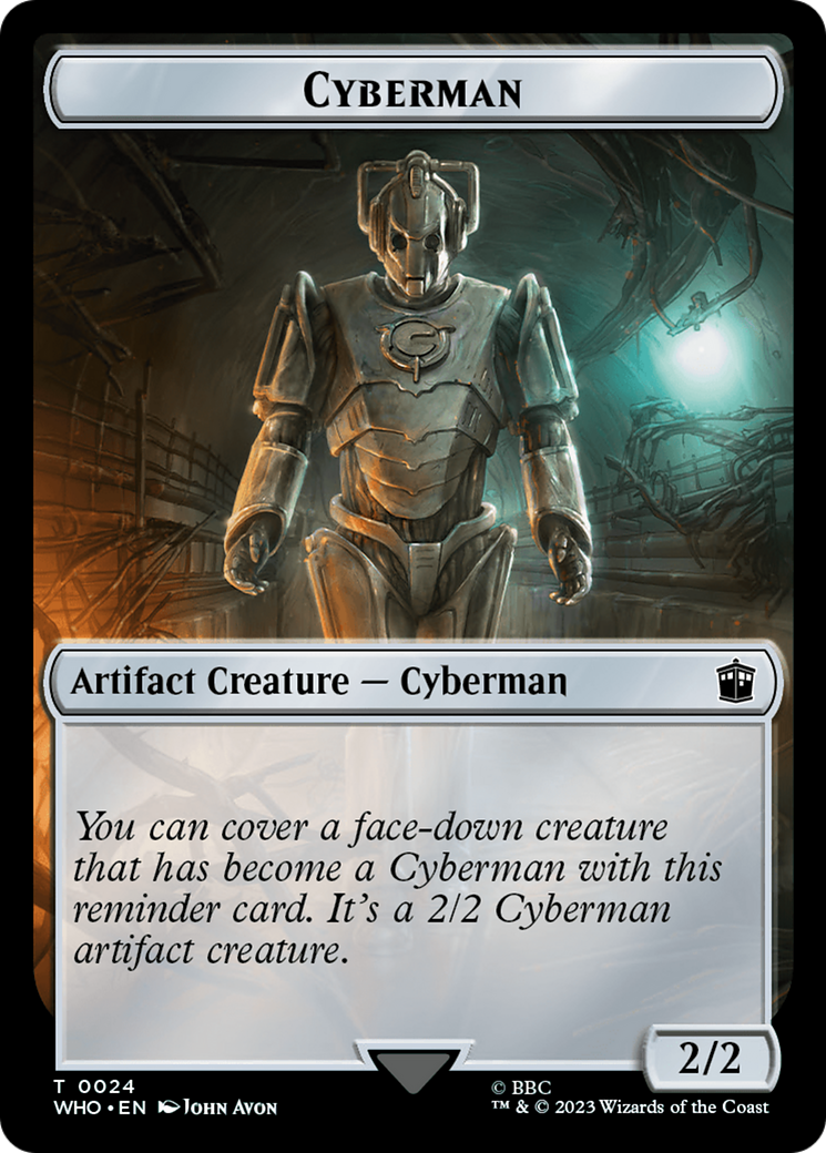 Horse // Cyberman Double-Sided Token [Doctor Who Tokens] | Mindsight Gaming