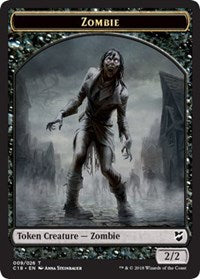 Zombie // Angel Double-sided Token [Commander 2018 Tokens] | Mindsight Gaming